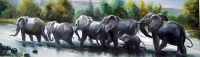 Animals Paintings d08a002-20x72